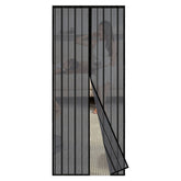 Sekey magnet fly screen door made of polyester, with straps, black